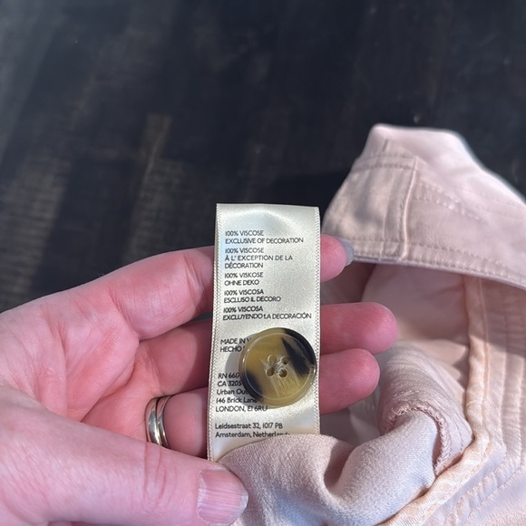 Anthropologie Wide Leg cargo  Pants in Blush Pink - Picture 7 of 11